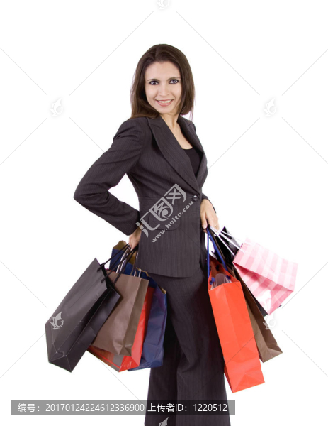 帶購物袋的女人