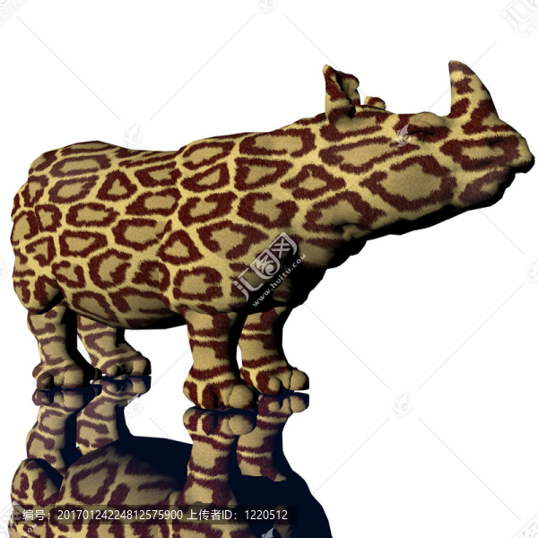3d里諾模型與改進的皮膚