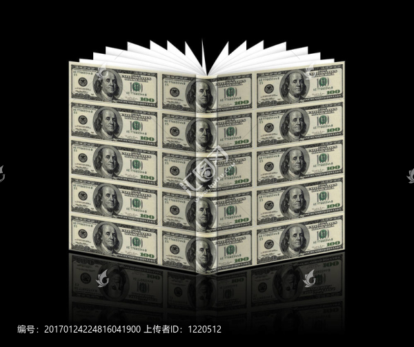 帶著美元紙幣的書(shū)-匯圖網(wǎng) www.fosd68.com 帶著美元紙幣的書(shū)