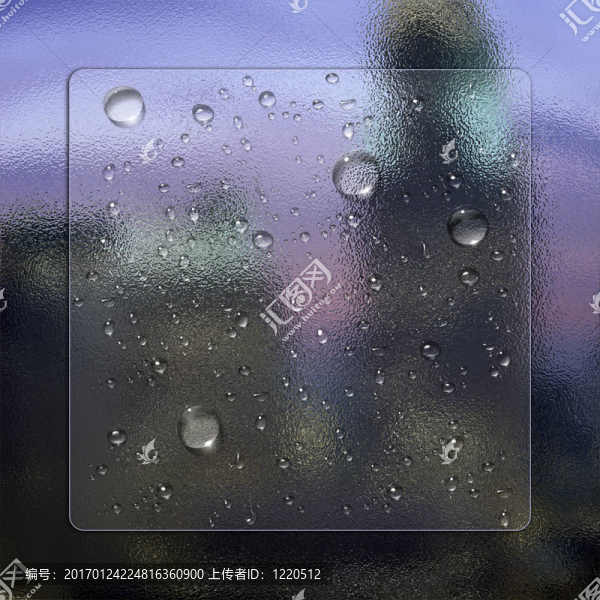 具有玻璃效果的水滴