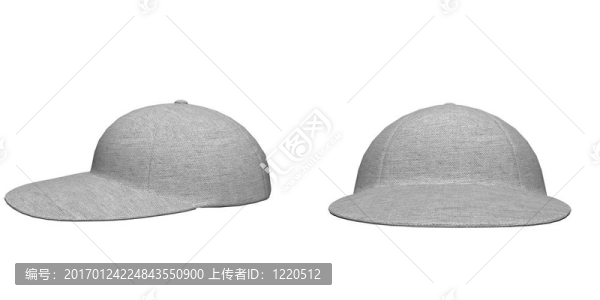 在白色的棒球帽上