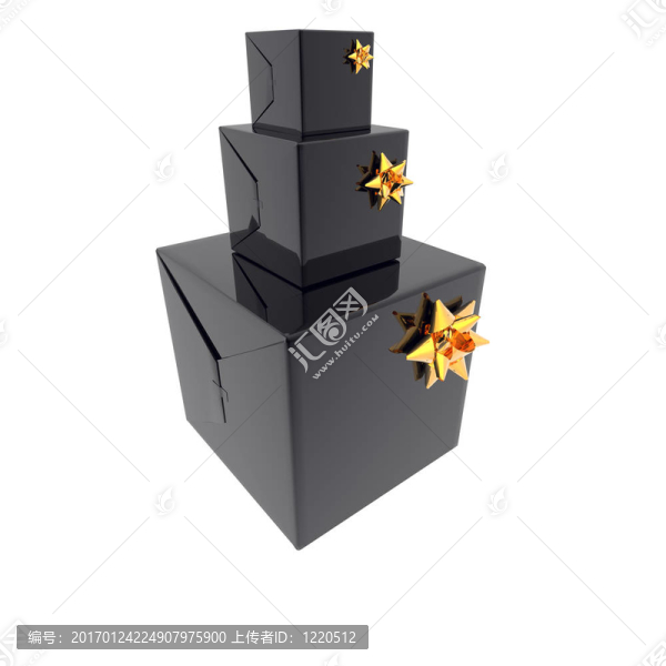 圣誕禮物和禮品盒孤立在白色