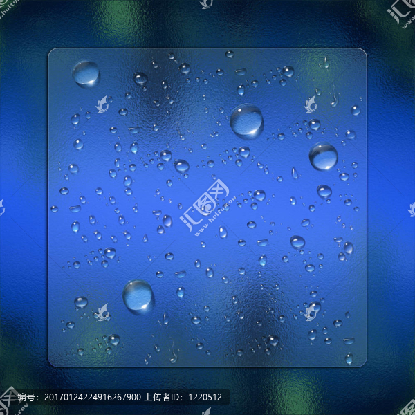 具有玻璃效果的水滴