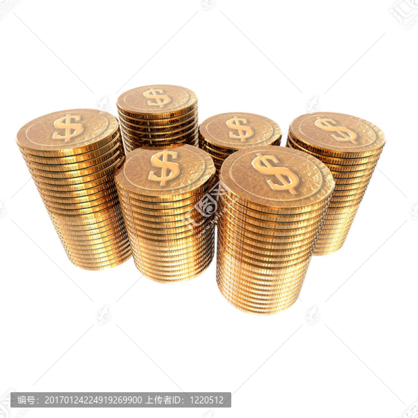 美元硬幣硬幣孤立在白色