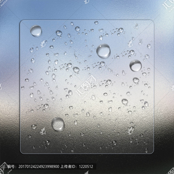 具有玻璃效果的水滴