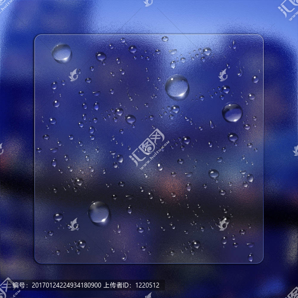 具有玻璃效果的水滴
