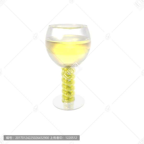 在白色的酒玻璃上