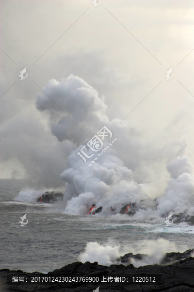 熔巖流入海洋