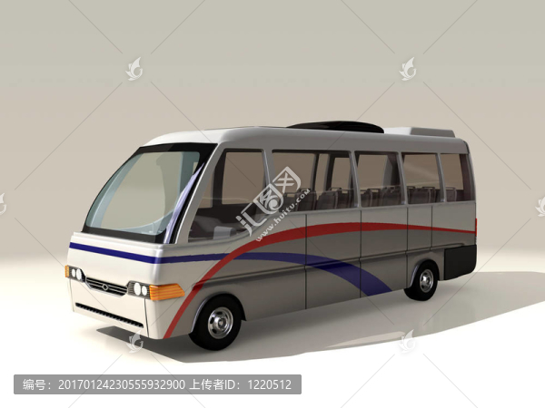 客車三維模型