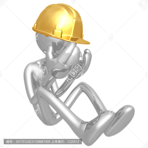 蕭條的建筑工人