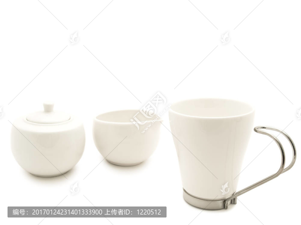 白色現代茶具