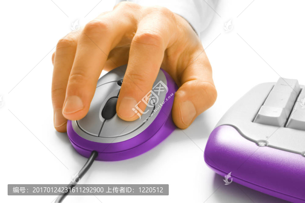 手和電腦鼠標