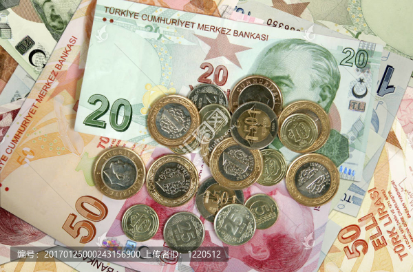 土耳其里拉紙幣和硬幣