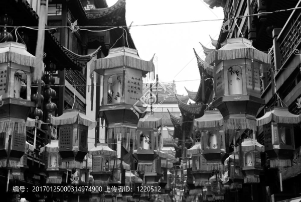 燈籠在Yuyuan；上海