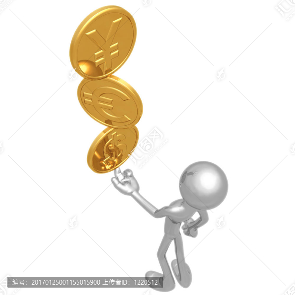指尖上的金幣平衡