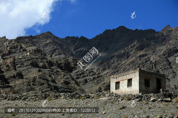 石頭小屋/建筑；印度