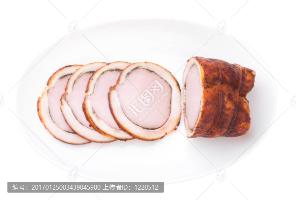 美味的烤火腿配熏肉。Bon,Appetit！