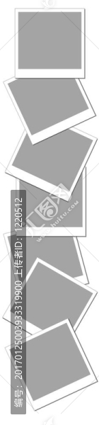 孤立的空白寶麗來幀