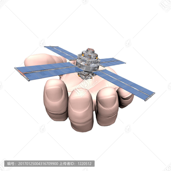 衛(wèi)星Sputnik手白色隔離
