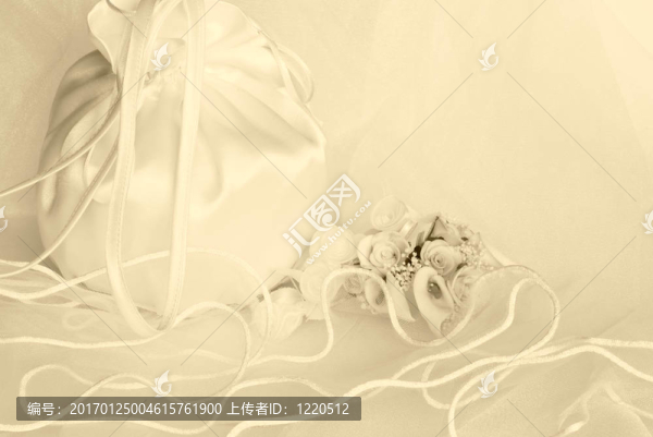 婚禮鮮花和新娘包過面紗