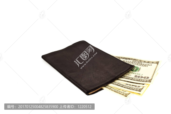 在黑色錢包里的鈔票