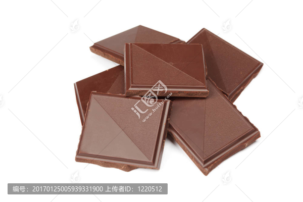 黑巧克力堆隔離