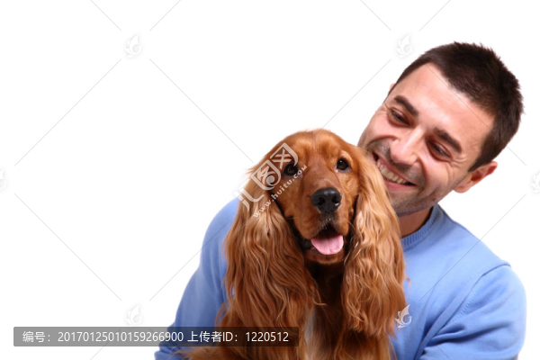 英俊男子與狗