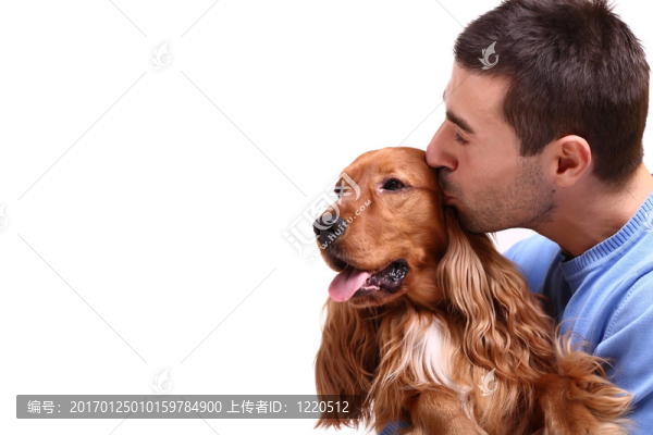 英俊男子與狗