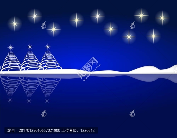 圣誕樹(shù)背景藍(lán)色