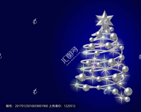 圣誕樹背景藍(lán)色