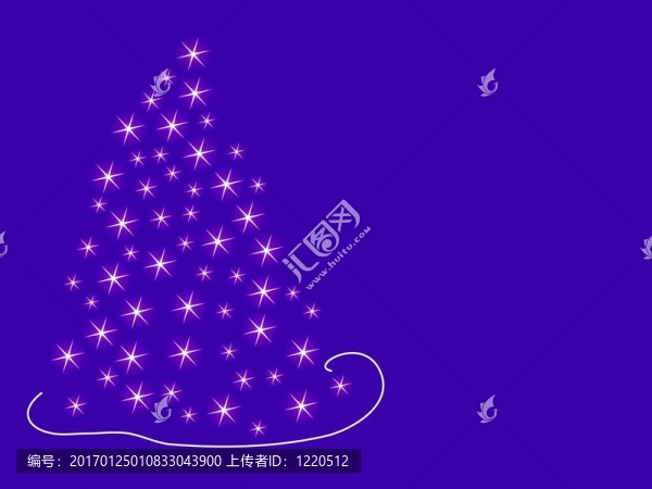 抽象圣誕樹背景紫色