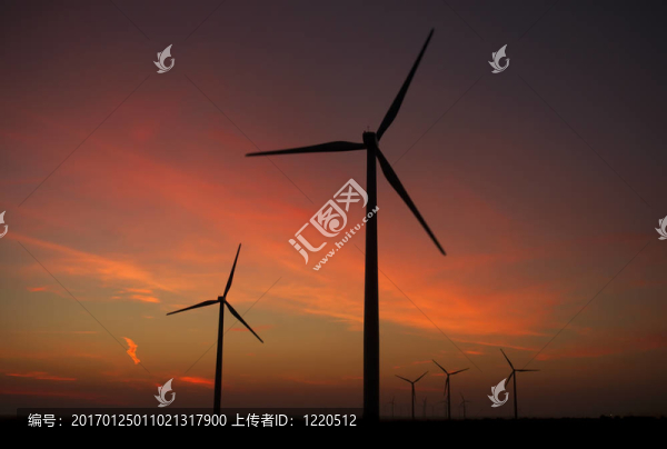 風(fēng)電場(chǎng)的日出
