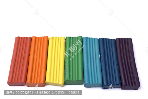 從彩虹顏色的橡皮泥