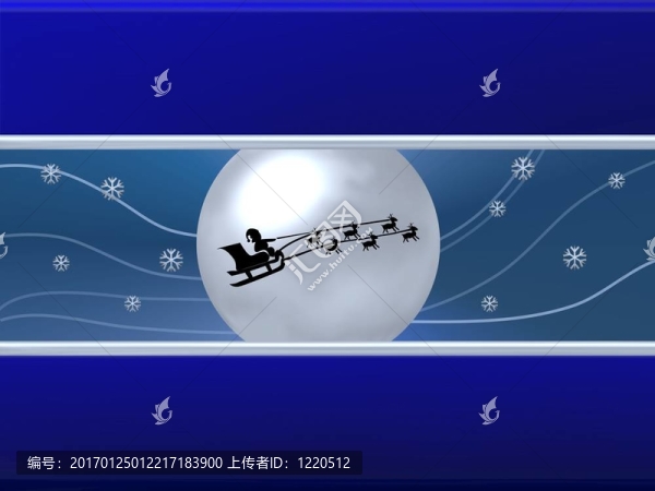 帶著圣誕老人的雪橇的圣誕卡