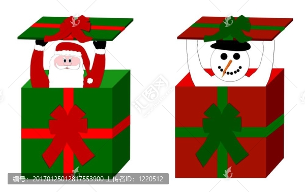 在公司的圣誕老人和雪人