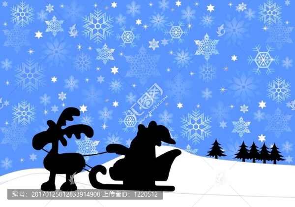 圣誕老人和他的雪橇