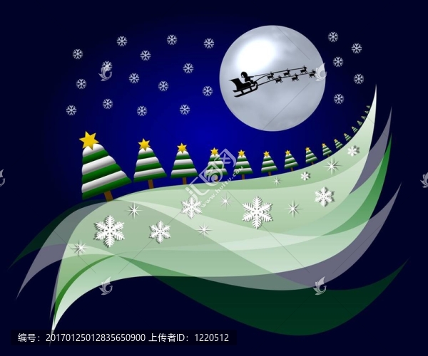 圣誕老人和他的雪橇