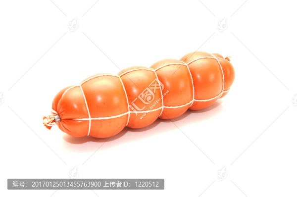 白色背景香腸