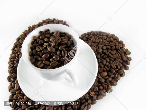 杯子里的咖啡豆