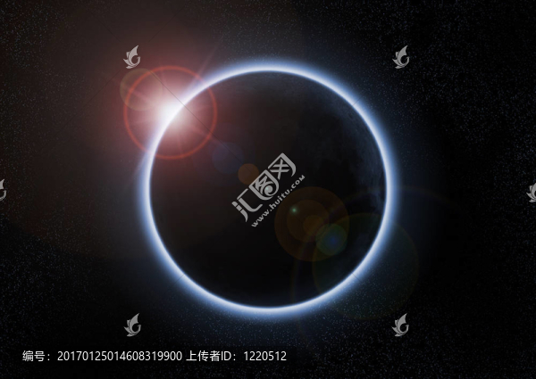 月球與地球和太陽之間的日蝕
