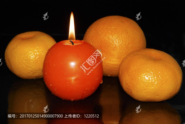 官吏；橙色和蠟燭