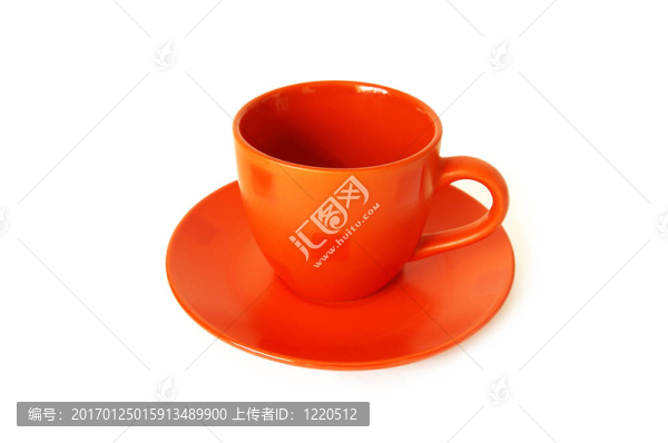 紅色陶瓷杯