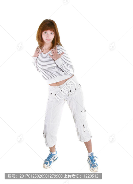 跳舞的女孩白色