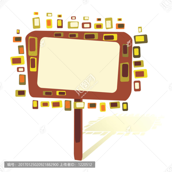 空白的復(fù)古廣告牌