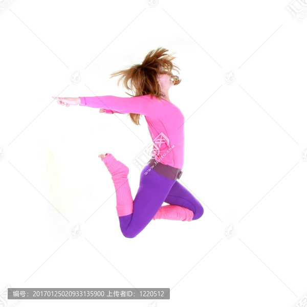 現(xiàn)代風(fēng)格的舞蹈女孩白色