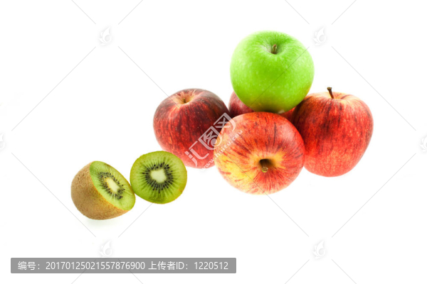 四紅；一個(gè)綠蘋(píng)果和獼猴桃