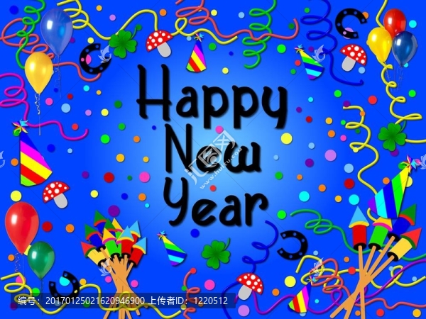新年快樂背景卡