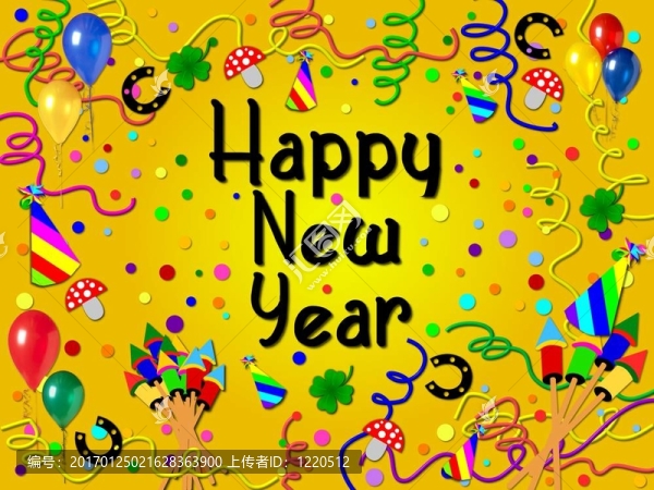 新年快樂背景卡