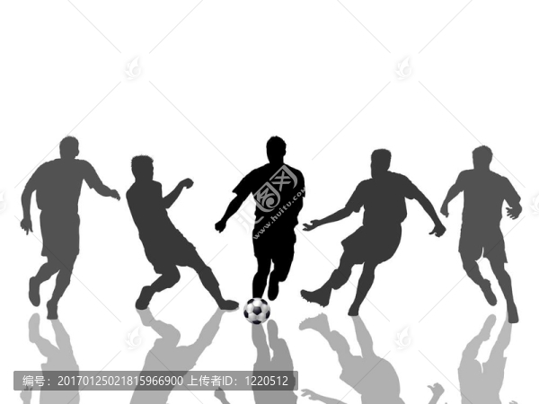 足球運動員silhouettess