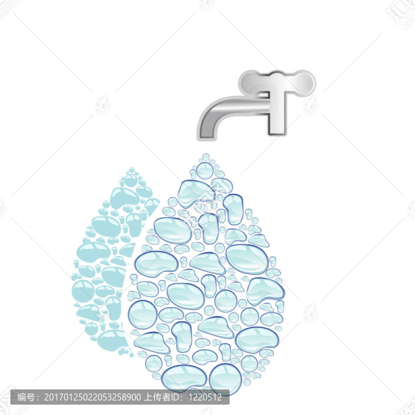 帶水龍頭的大水滴